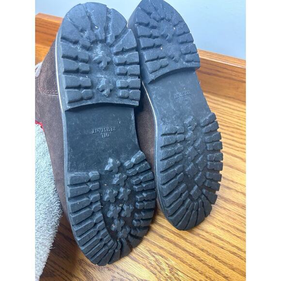 J.Crew Women's Hiking Boots Size 8 Brown Suede Red Laces - Picture 5 of 10